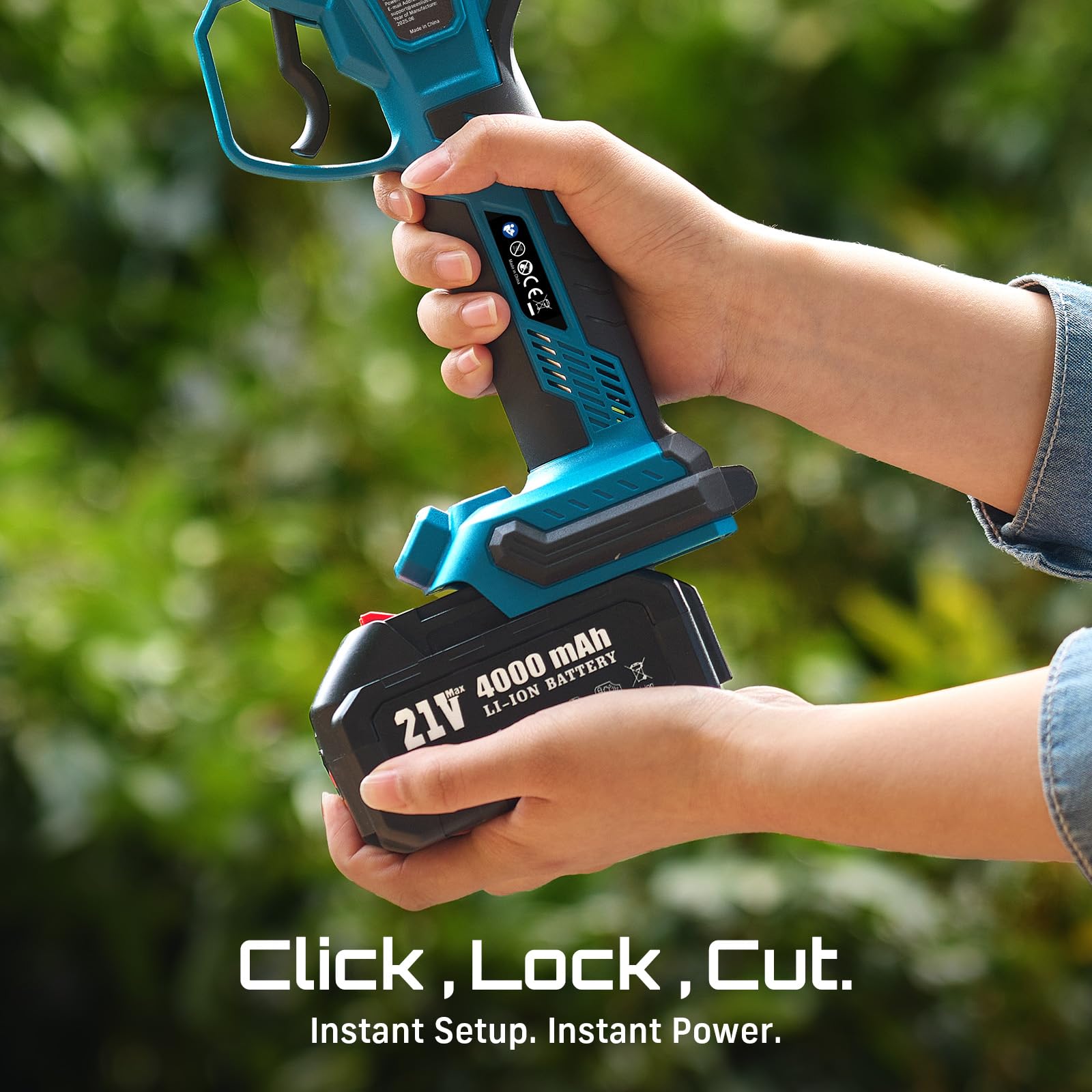 SEESII safety lock and non-slip handle prevent accidental starts