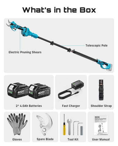 SEESII safety lock and non-slip handle for secure pruning