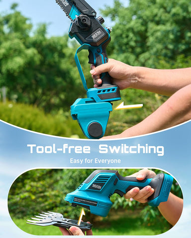 SEESII tool-free assembly with locking clamps for quick setup