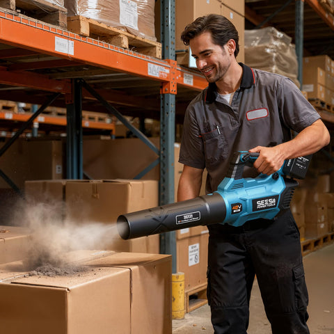 SEESII turbo boost clears stubborn debris with instant 600 CFM power.
