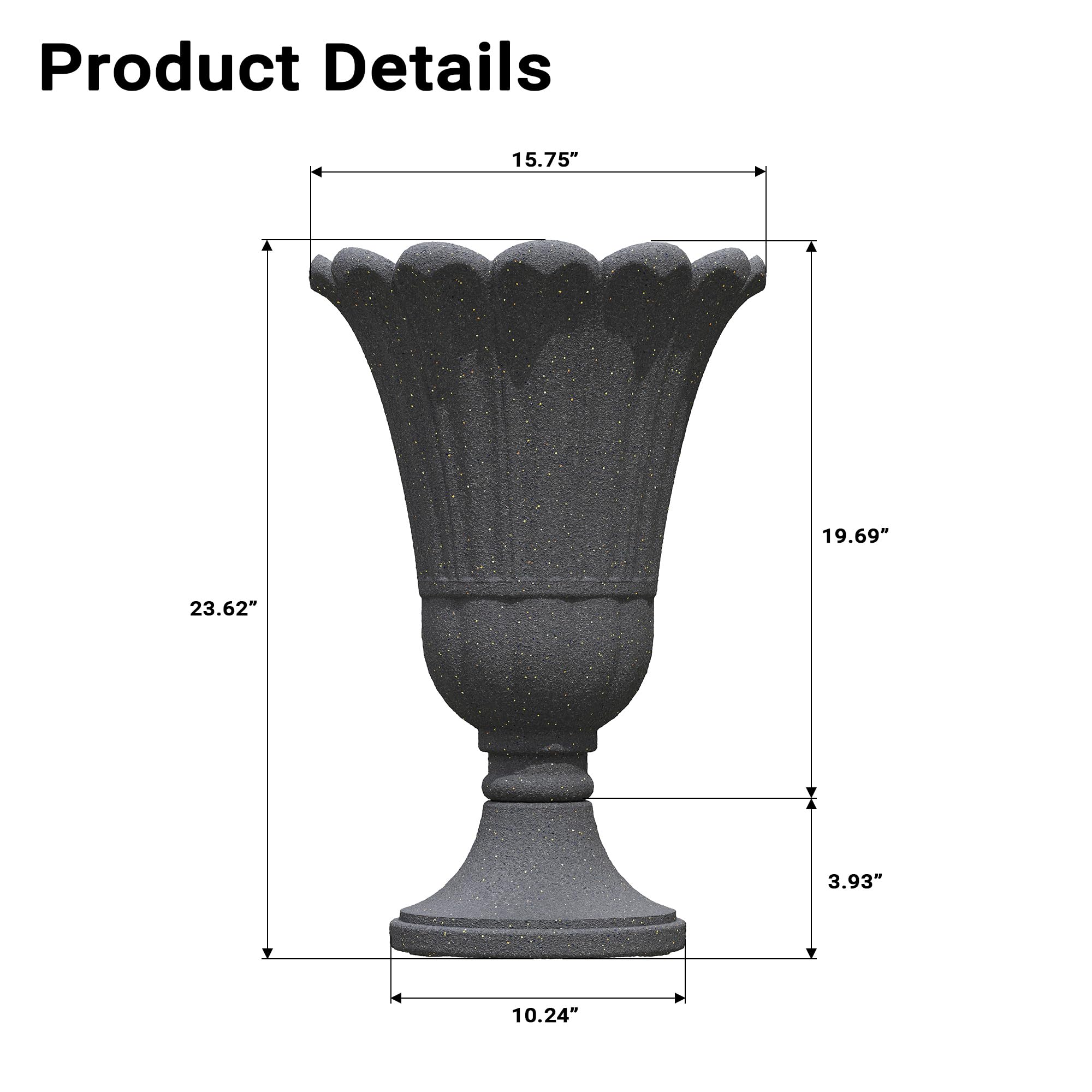 Seethmi outdoor planter on porch blends with garden or patio setup