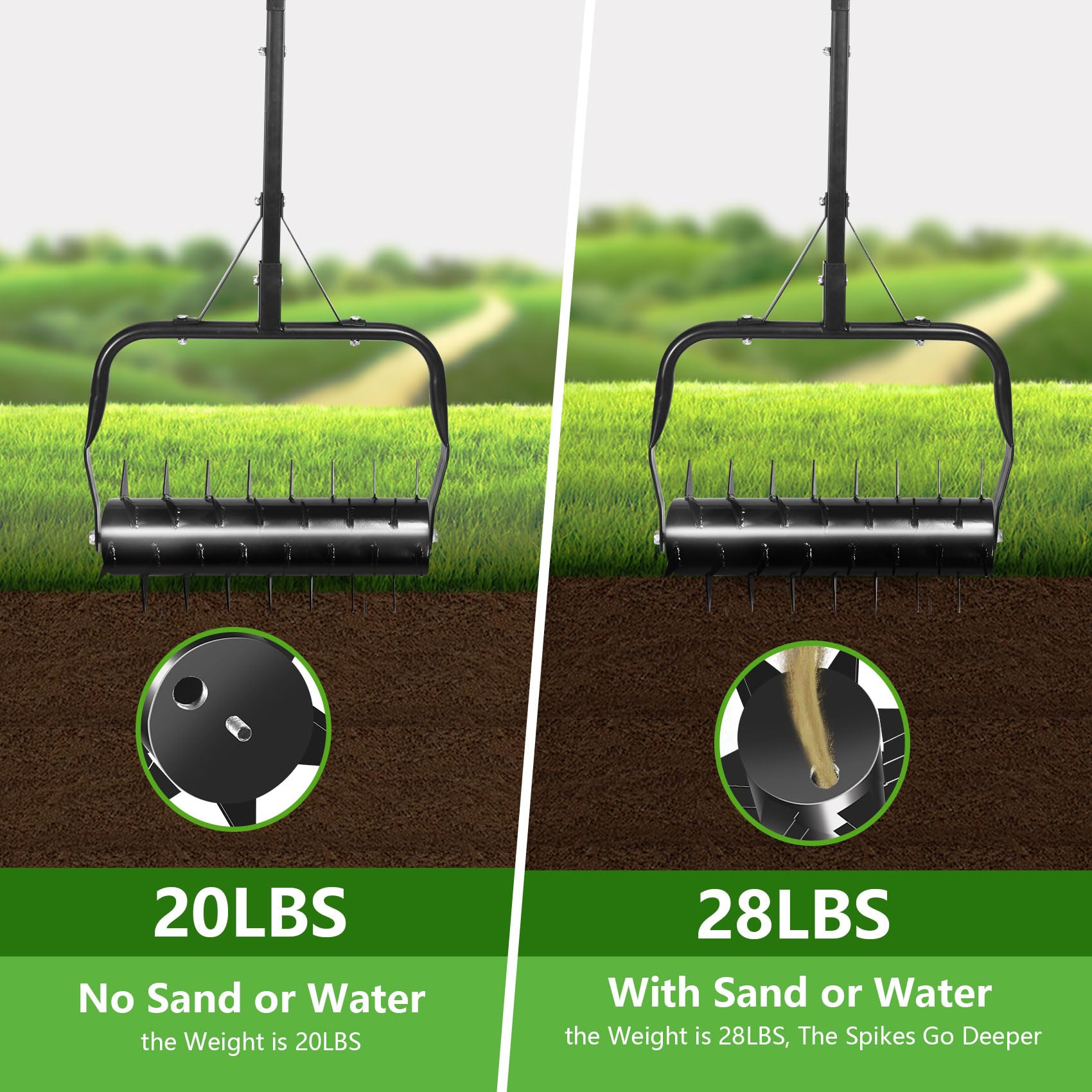 Seeutek durable roller features thick-walled design and rust-resistant finish.