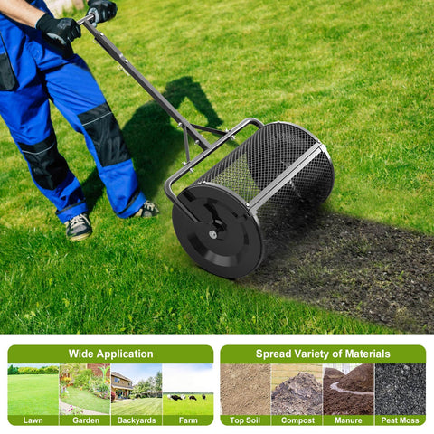 Seeutek large 2.8 cubic foot capacity reduces trips across yard