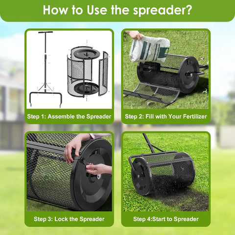 Seeutek two-way use push or tow mode on a large lawn