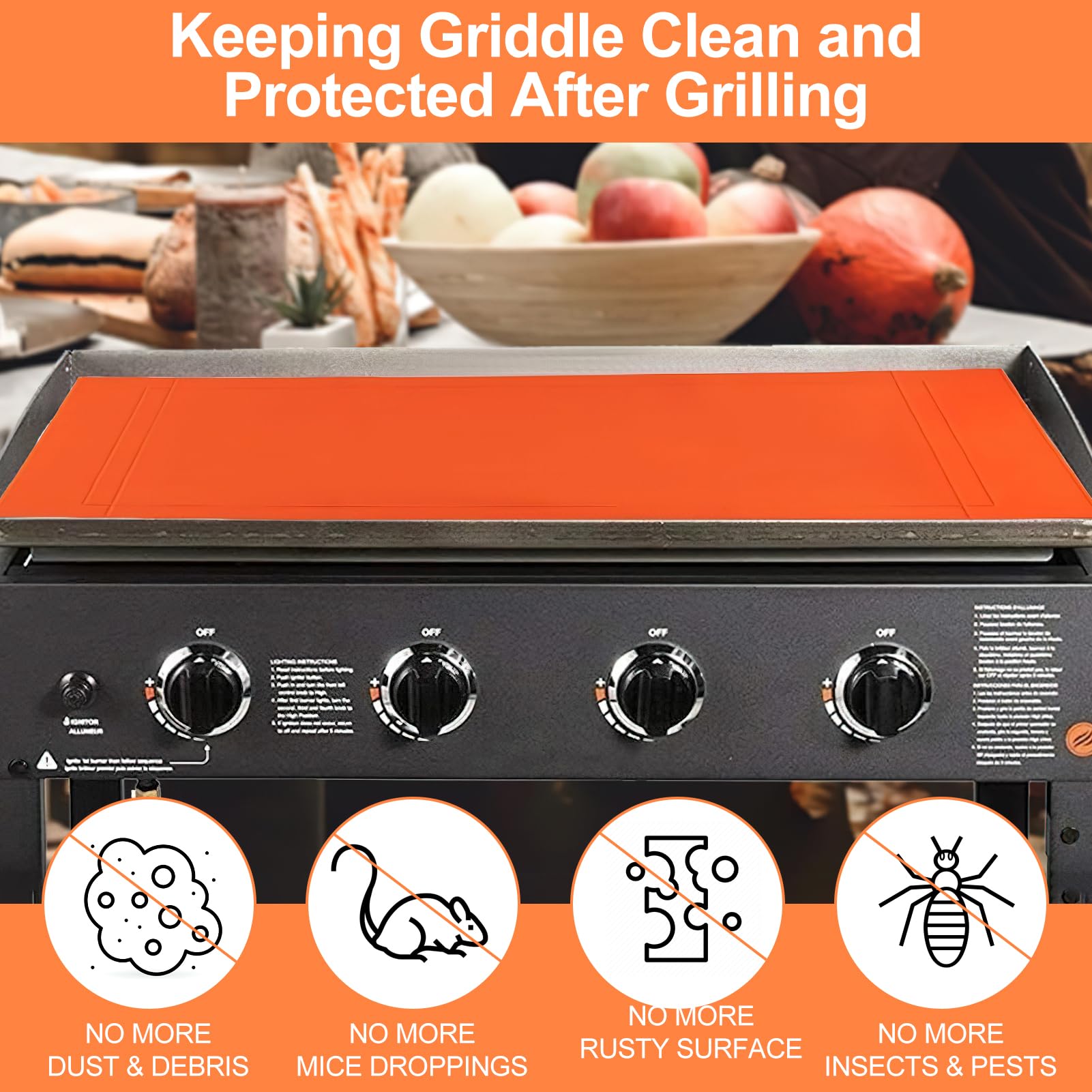 SEFONE all-season protection griddle cover staying pristine between uses