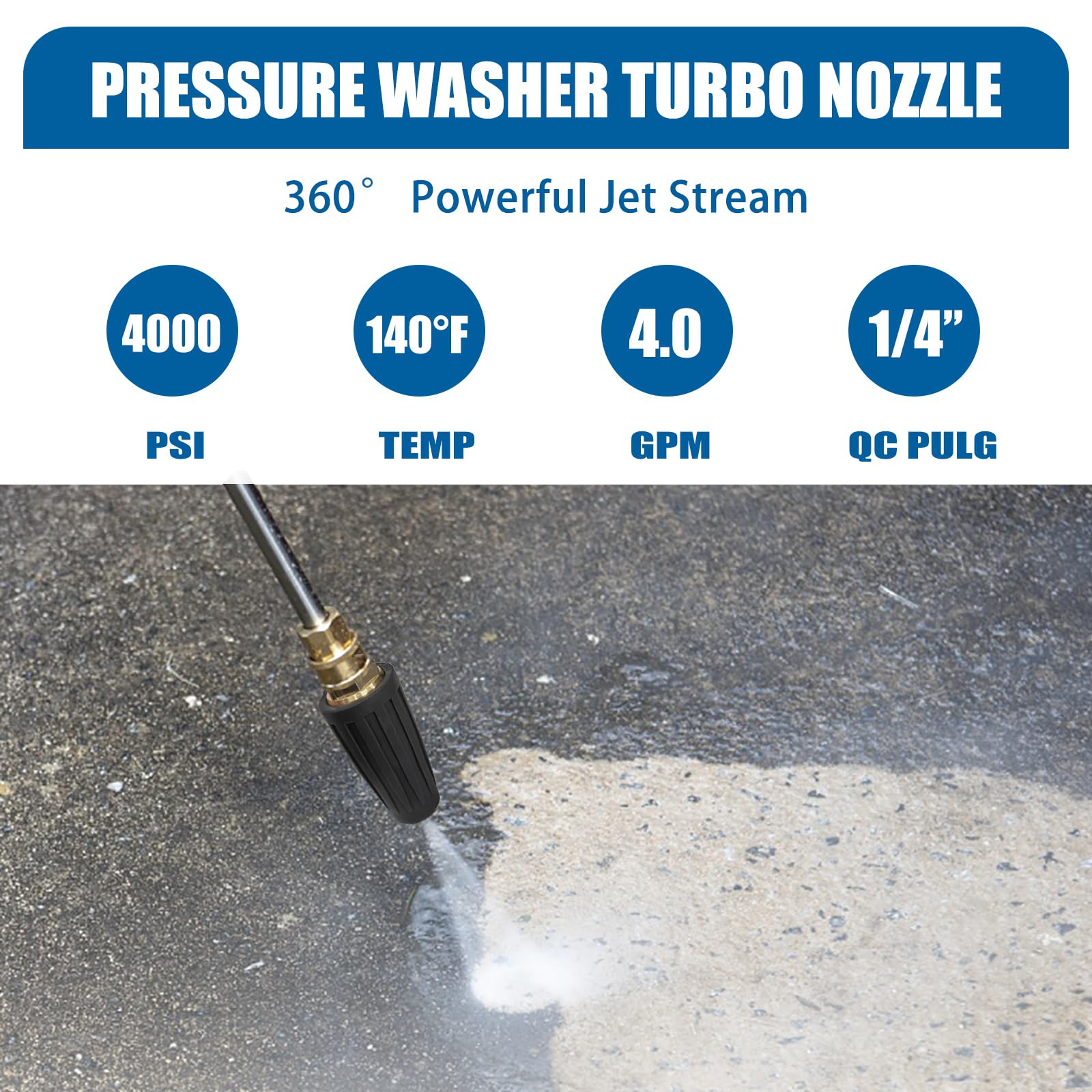 Sefream turbo nozzle allows quick installation and simple maintenance.
