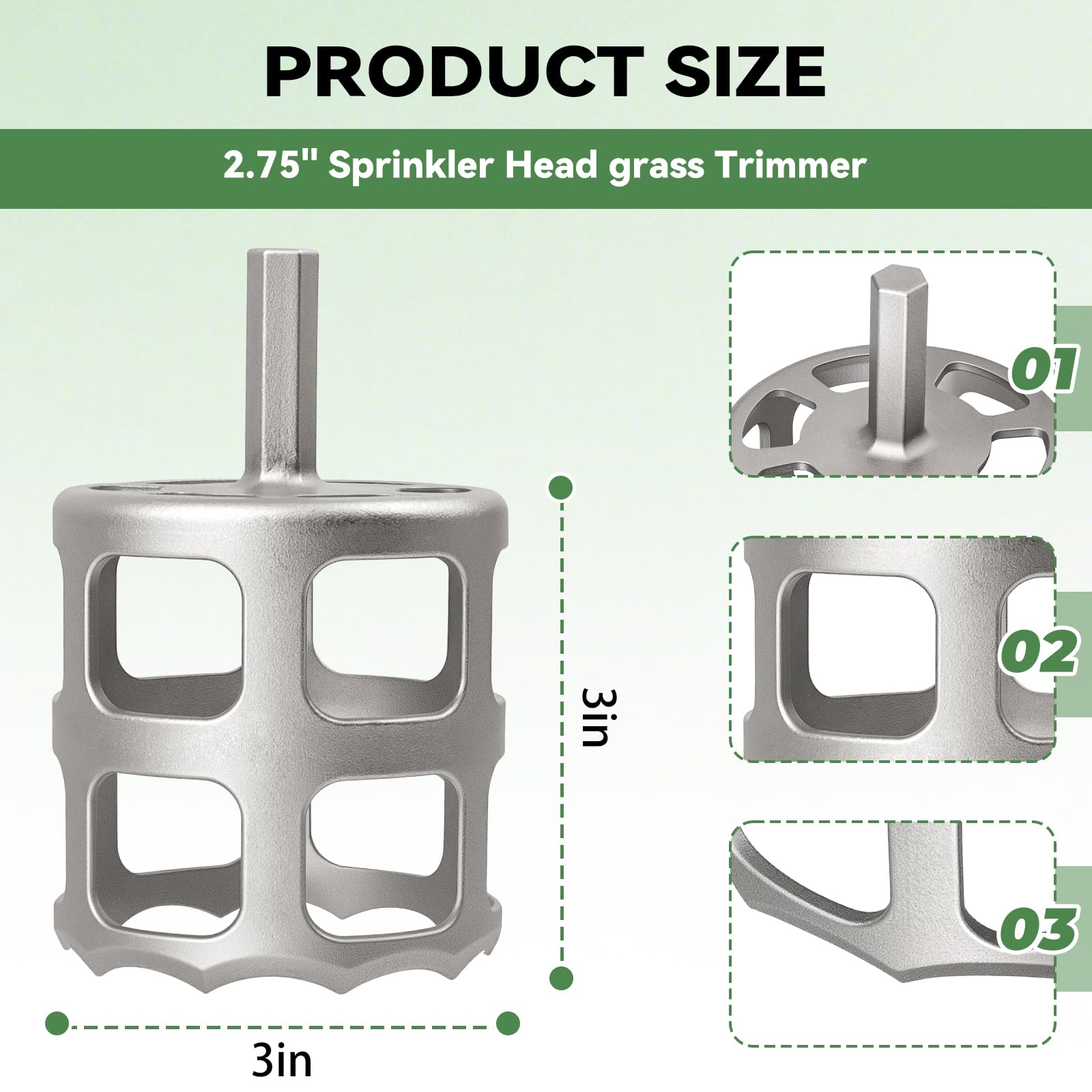 Sefream stainless steel sprinkler sod cutter highlights durability in wet conditions