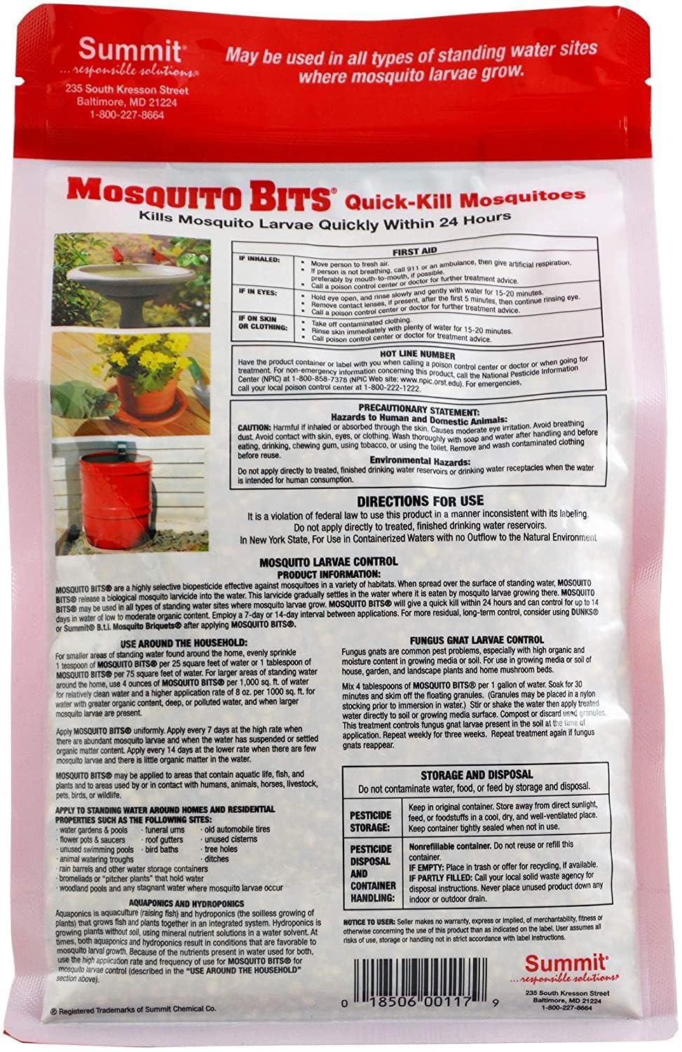 SEGMINISMART Summit Mosquito Bits two-pack front shows backyard-ready mosquito control product.