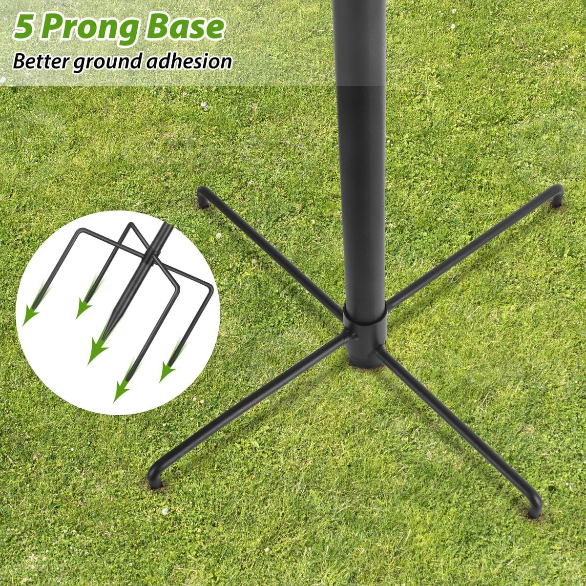 SEGNAYEN outdoor garden hooks support plants solar lights and wind chimes