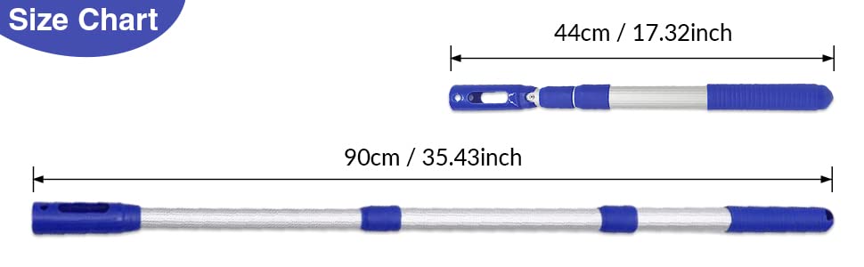 Segolike aluminum telescopic pole close-up shows sturdy construction