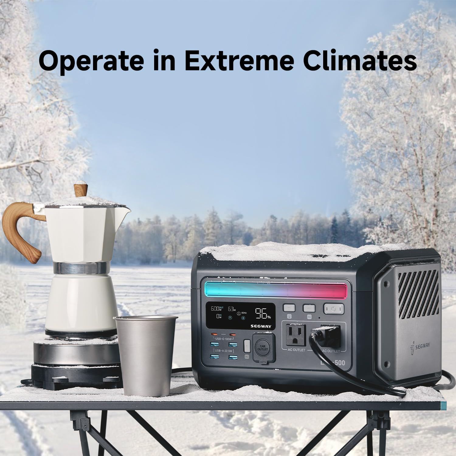 Lumina 500 lightweight design facilitates portable usage during trips.