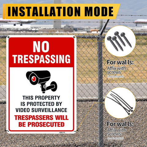 SEHINU no trespassing sign with legal warning to deter entry.