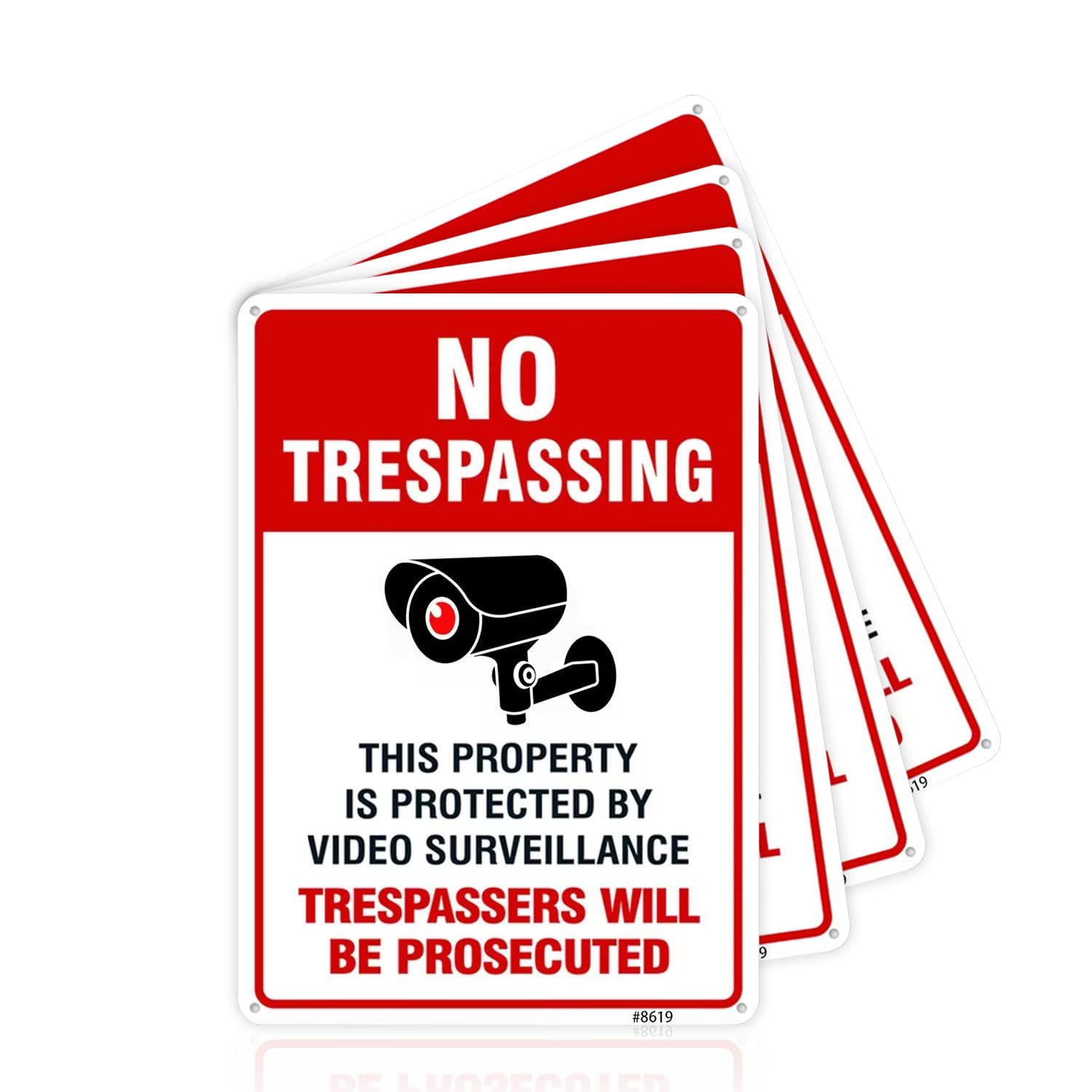 SEHINU video surveillance sign with camera symbol for outdoor deterrence.