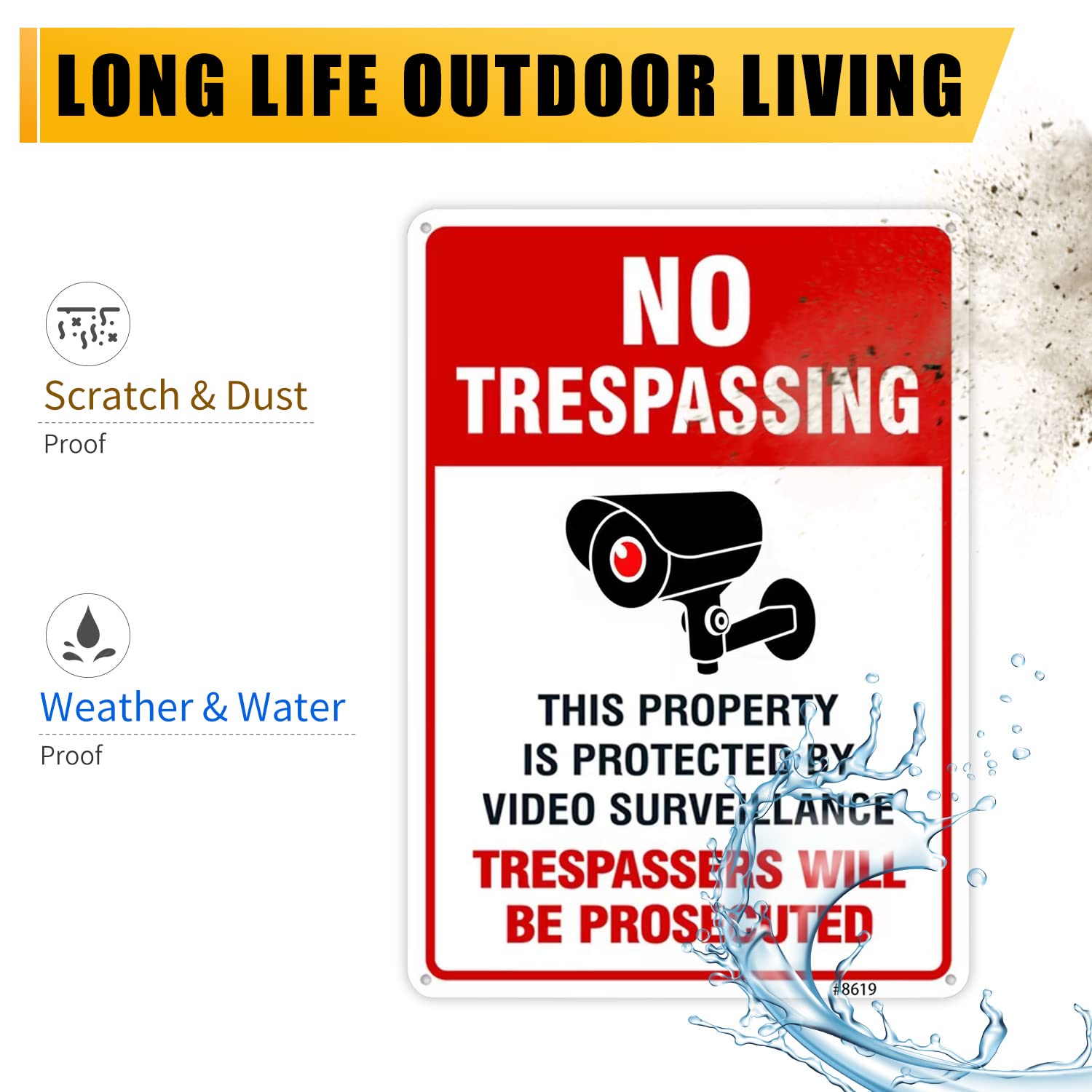 SEHINU weatherproof aluminum sign for outdoor durability and visibility.