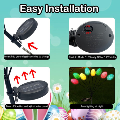 Seilvda Easter eggs border garden beds with vibrant color and defined edges.