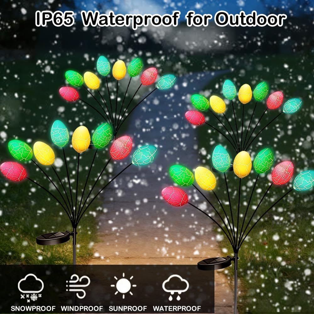 Seilvda Easter lights offer easy stake-in setup for quick outdoor ambiance.