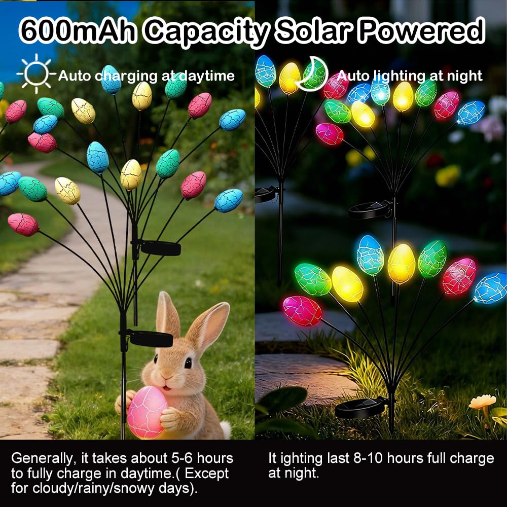 Seilvda solar Easter eggs provide weatherproof outdoor decor for seasons.