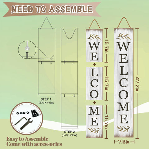 Seimip porch sign kit includes easy assembly for DIY setup.