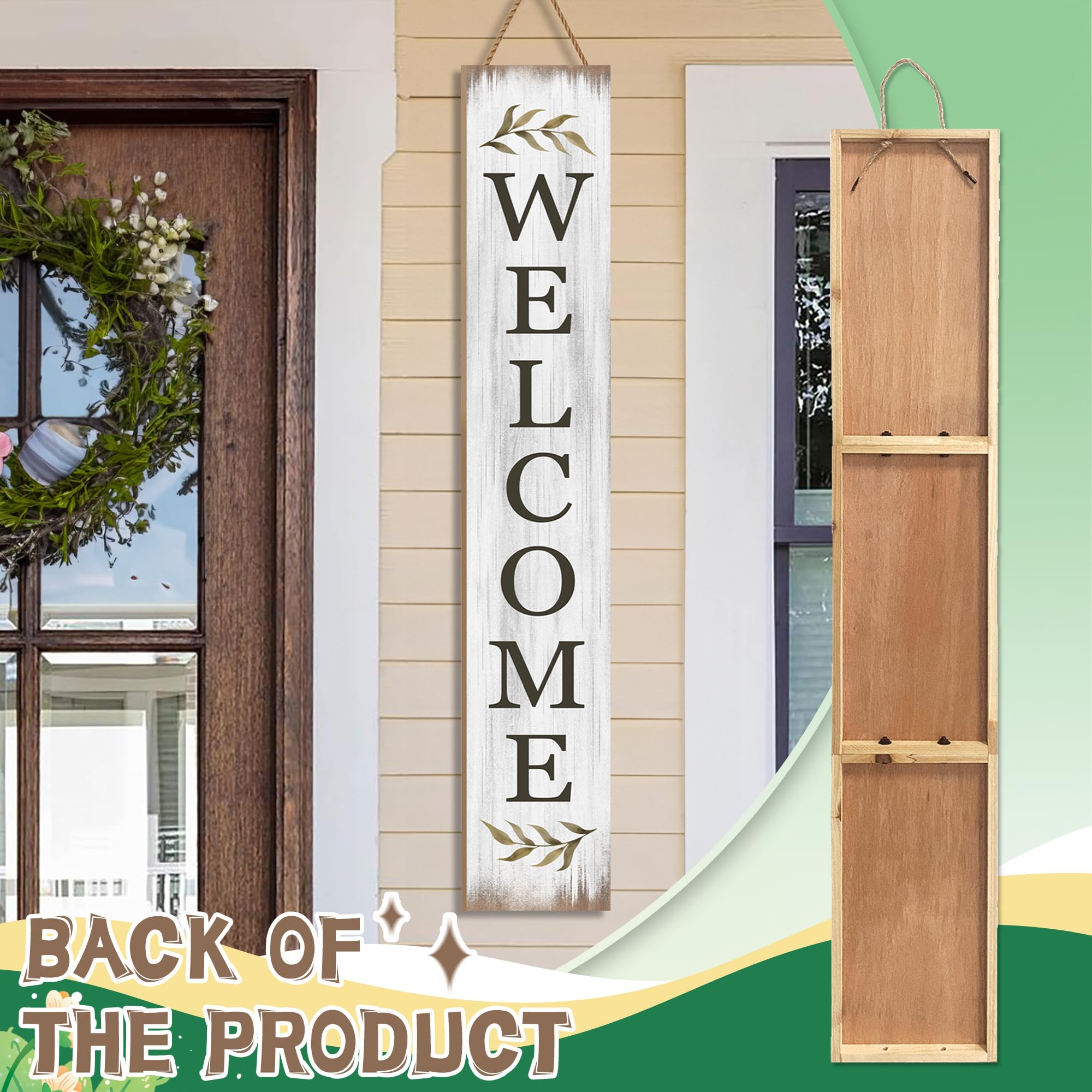 Seimip wooden yard sign enhances patio decor with seasonal flair.