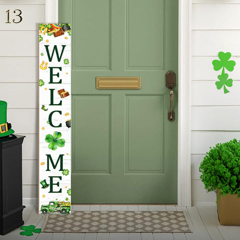 Seimip St Patrick's porch sign front view for outdoor welcome display