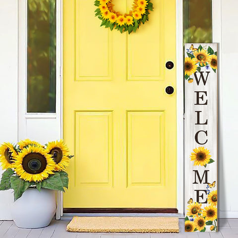 Seimip sunflower garden sign suitable for yard and patio displays