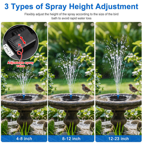 SEIRMEP six-flower nozzle set creates dynamic fountain patterns
