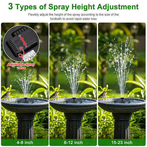 SEIRMEP fixed-rod design simplifies setup, keeping the fountain centered in larger birdbaths