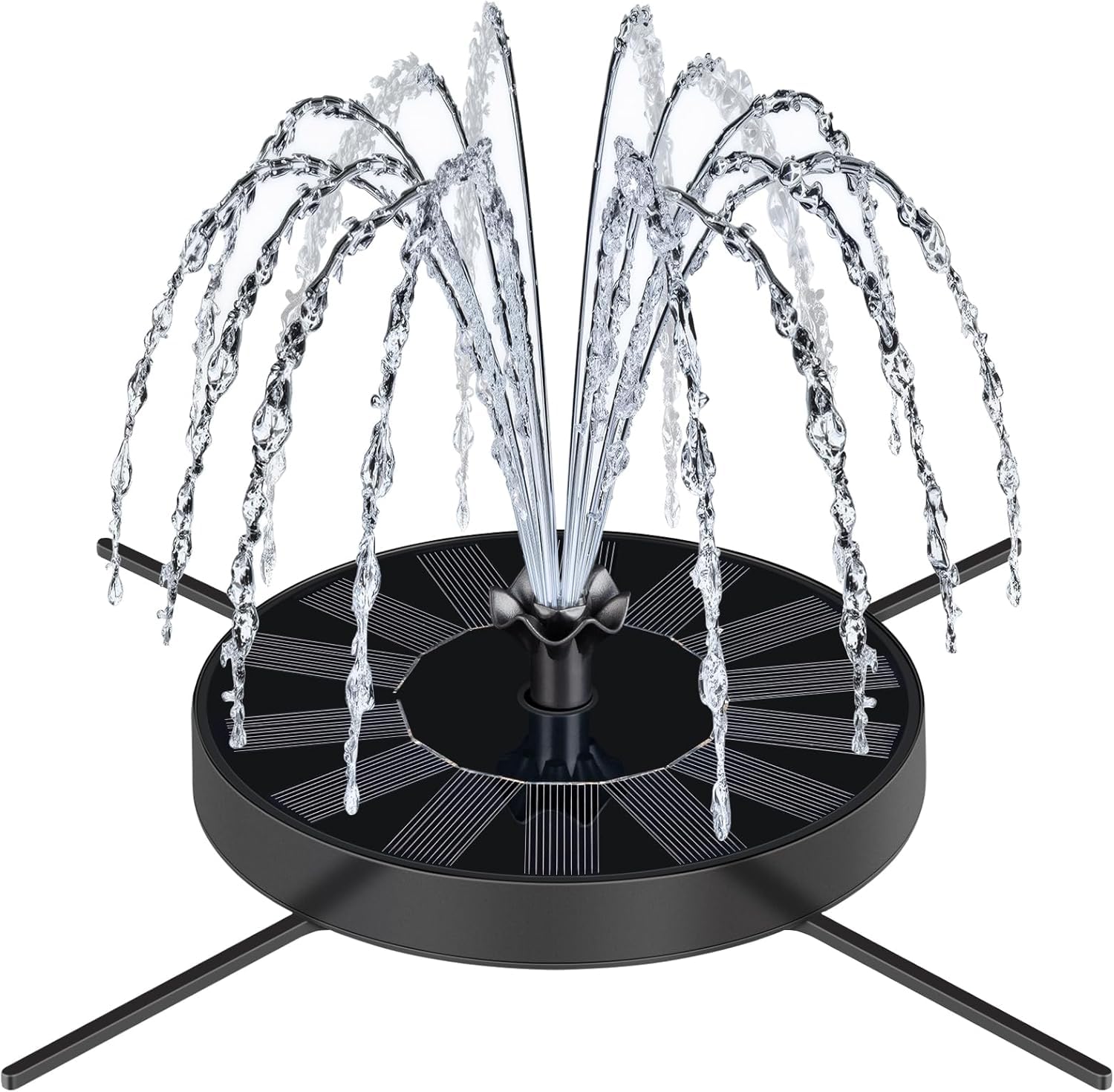 SEIRMEP solar fountain with glass panel delivers efficient, stable performance for bird baths