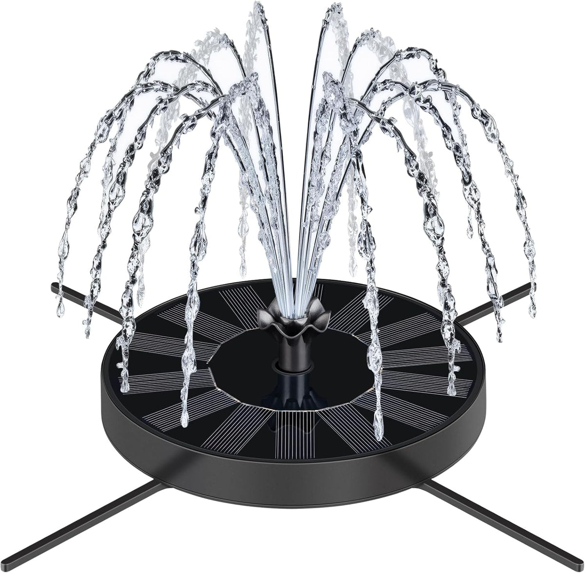 SEIRMEP solar fountain with glass panel delivers efficient, stable performance for bird baths