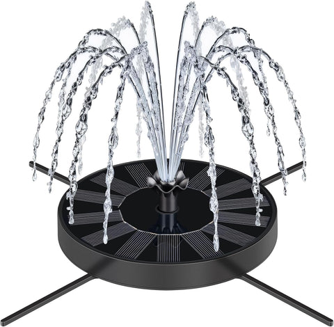 SEIRMEP solar fountain with glass panel delivers efficient, stable performance for bird baths