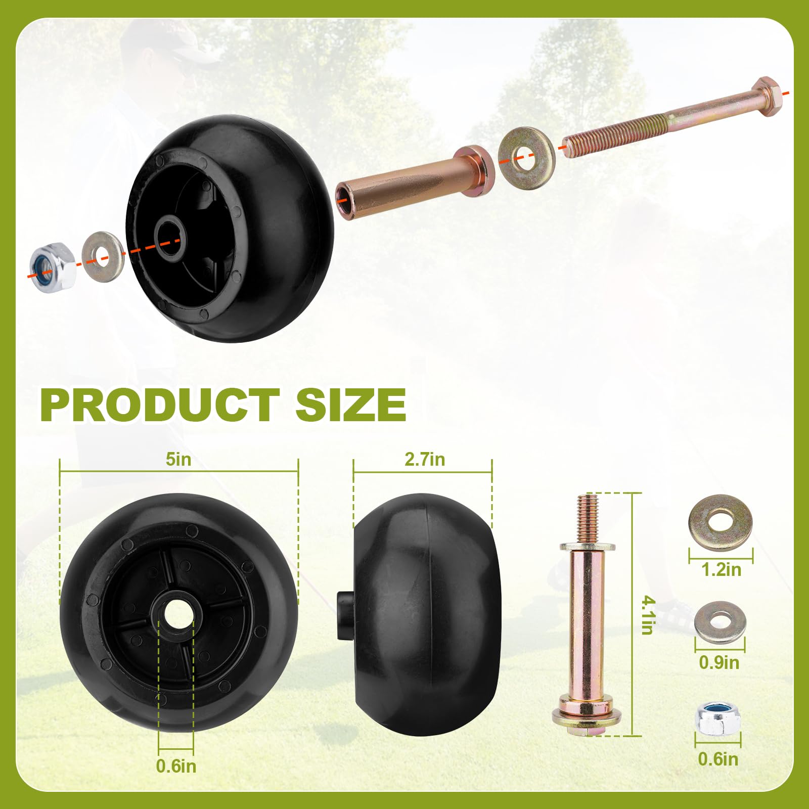 Sejaede easy-install deck wheel kit simplifies mower deck upgrade