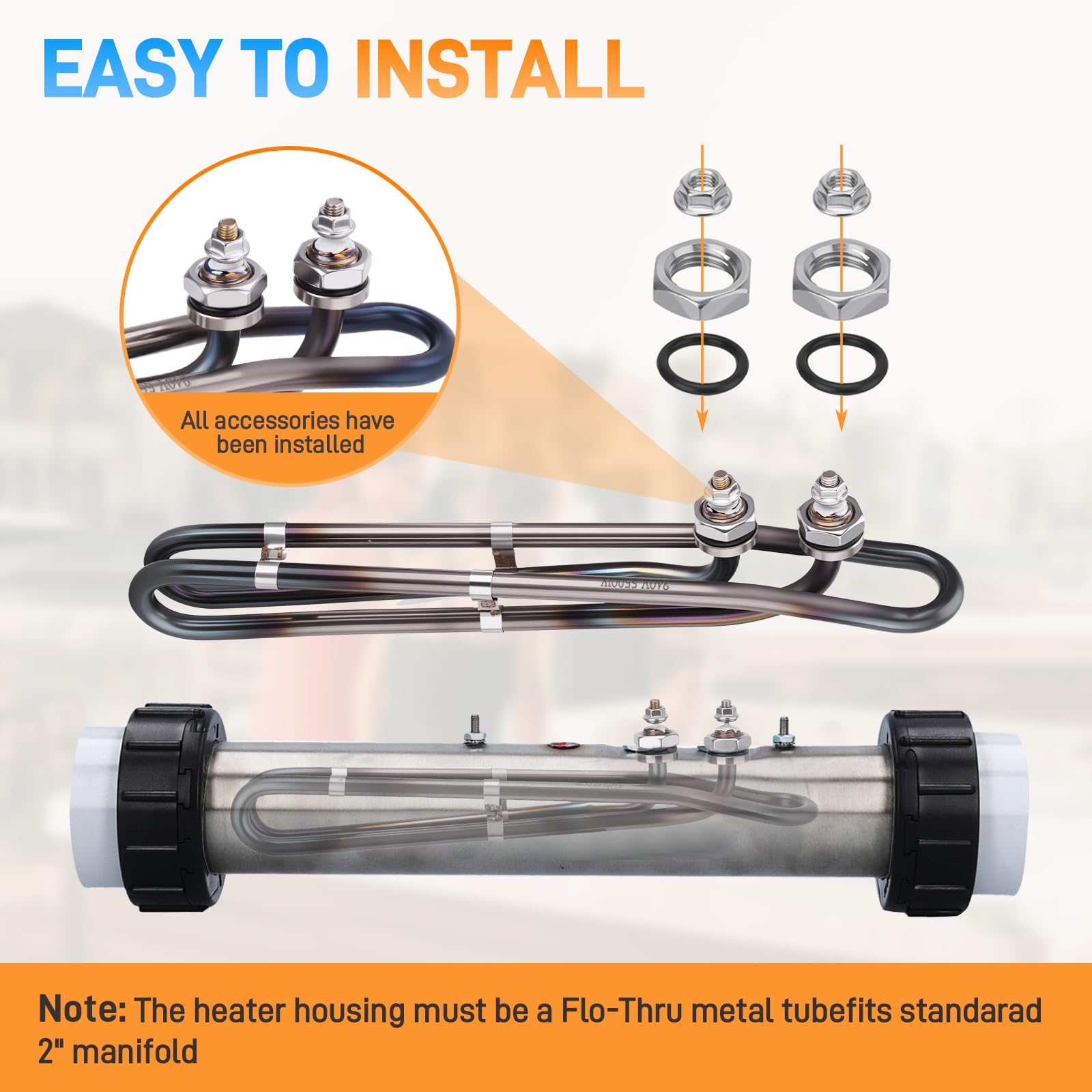 Sejaede o-rings and nuts pack for leak-free connections.