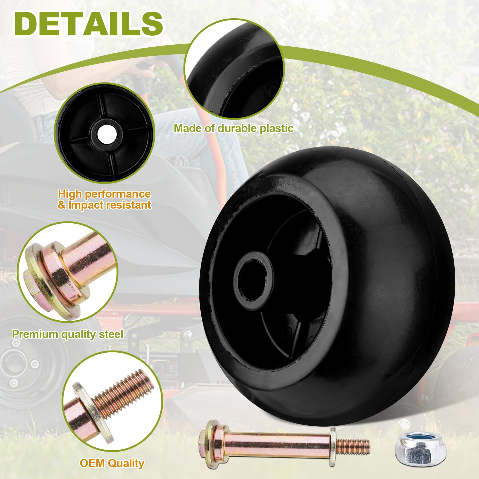 Sejaede premium-material deck wheels resist wear and rust