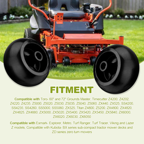 Sejaede toro-exmark-kubota-compatible deck wheels maintain height across terrain