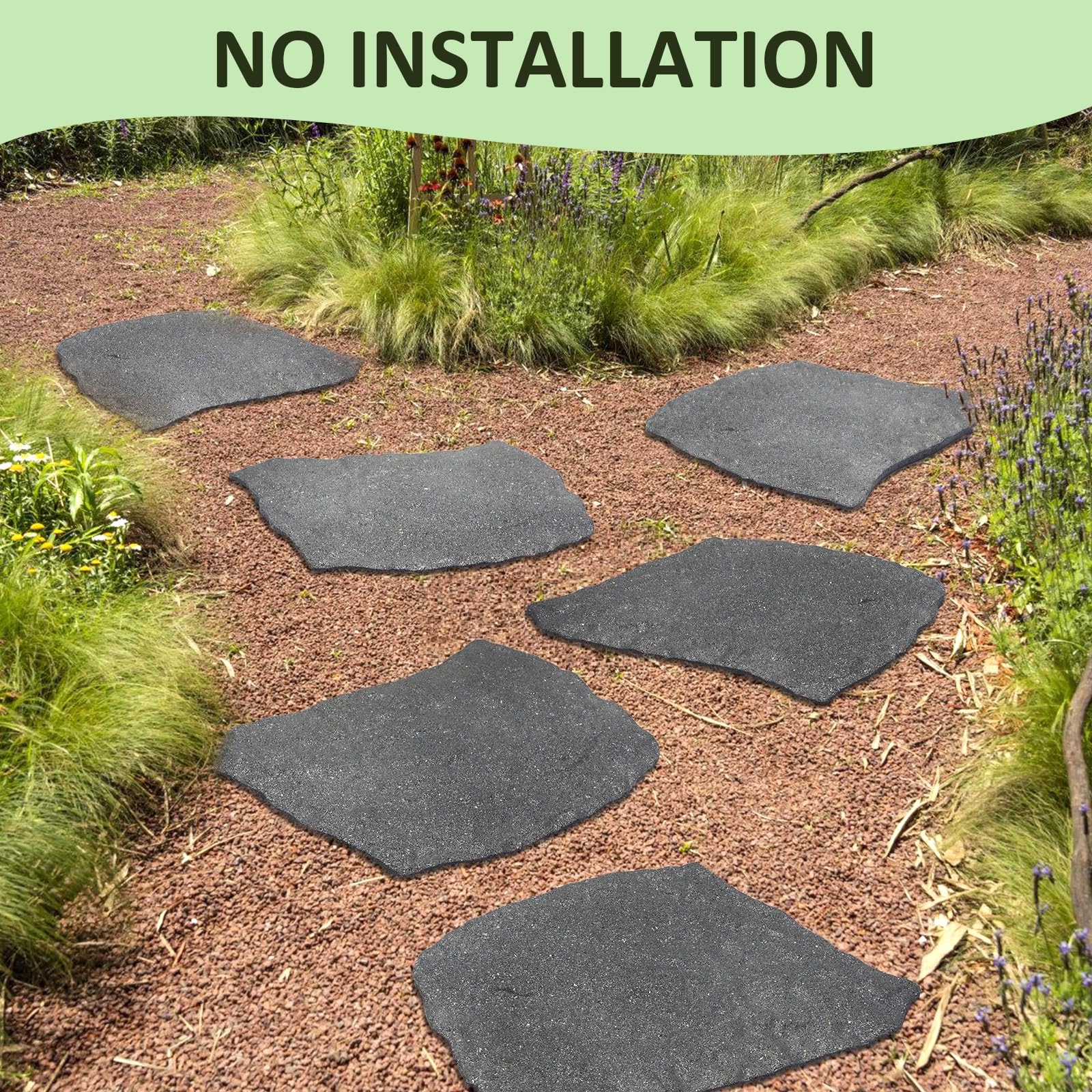Sekcen anti-slip surface enhances safety on wet garden pathways.
