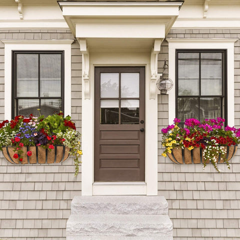 Sekcen deck rail planter outdoor setup enhances curb appeal on fences and porches.