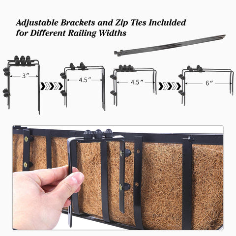 Sekcen easy bracket install rail hanging supports 3–6 inch rails.