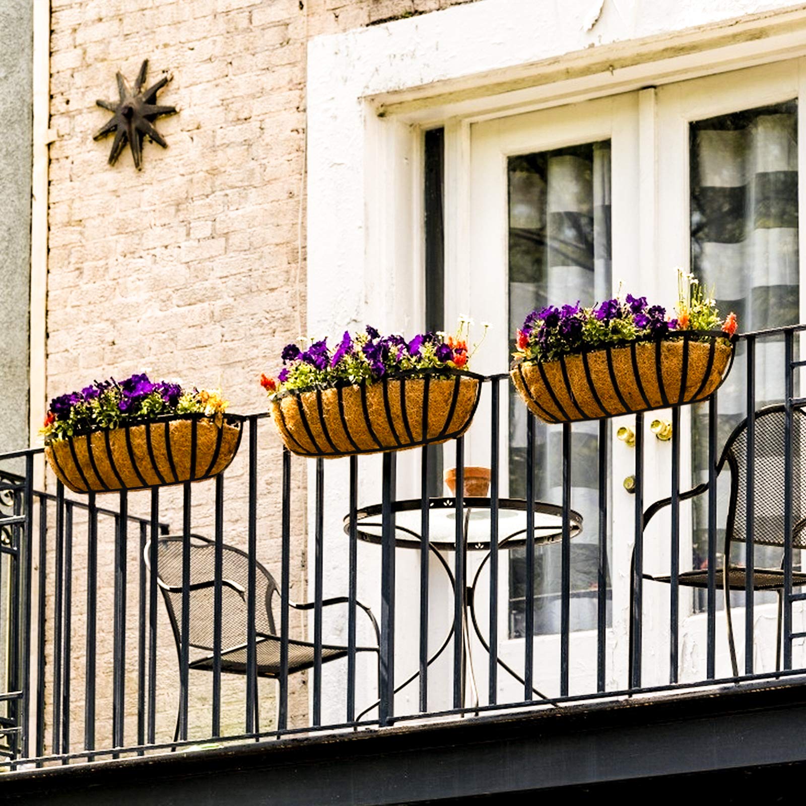 Sekcen patio balcony planter calm green display for sunlit spaces.