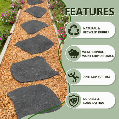 Sekcen simulated flagstone look rubber stones deliver classic charm and practicality.
