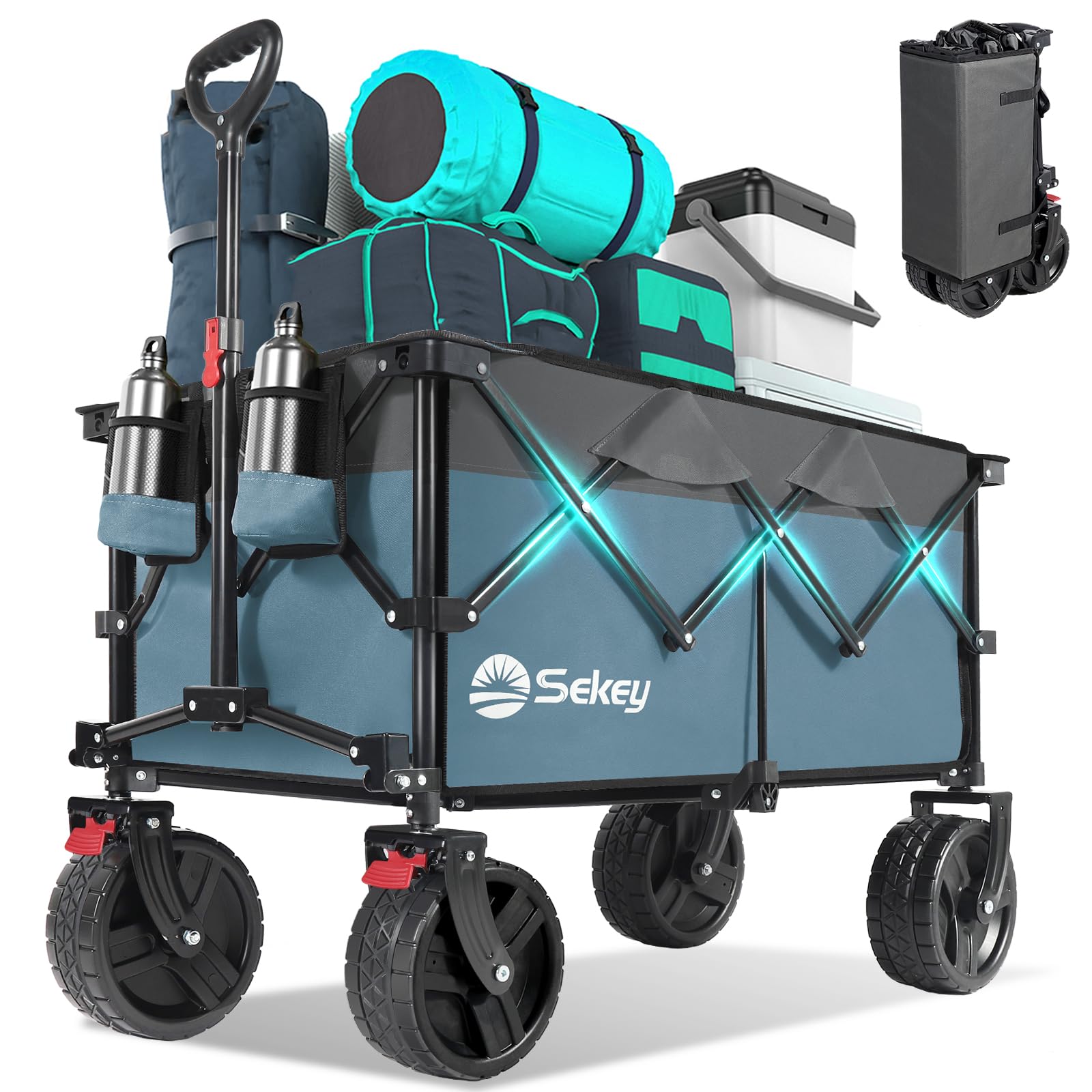 Sekey 220L wagon capacity interior showing large load space for camping gear