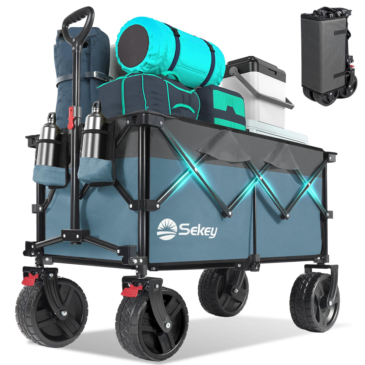Sekey 220L wagon capacity interior showing large load space for camping gear