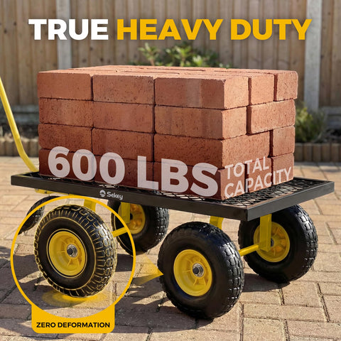 Sekey cart flatbed with sides removed, easy bulky item transport