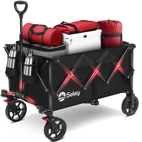 Sekey collapsible wagon with a sturdy big frame for heavy hauling