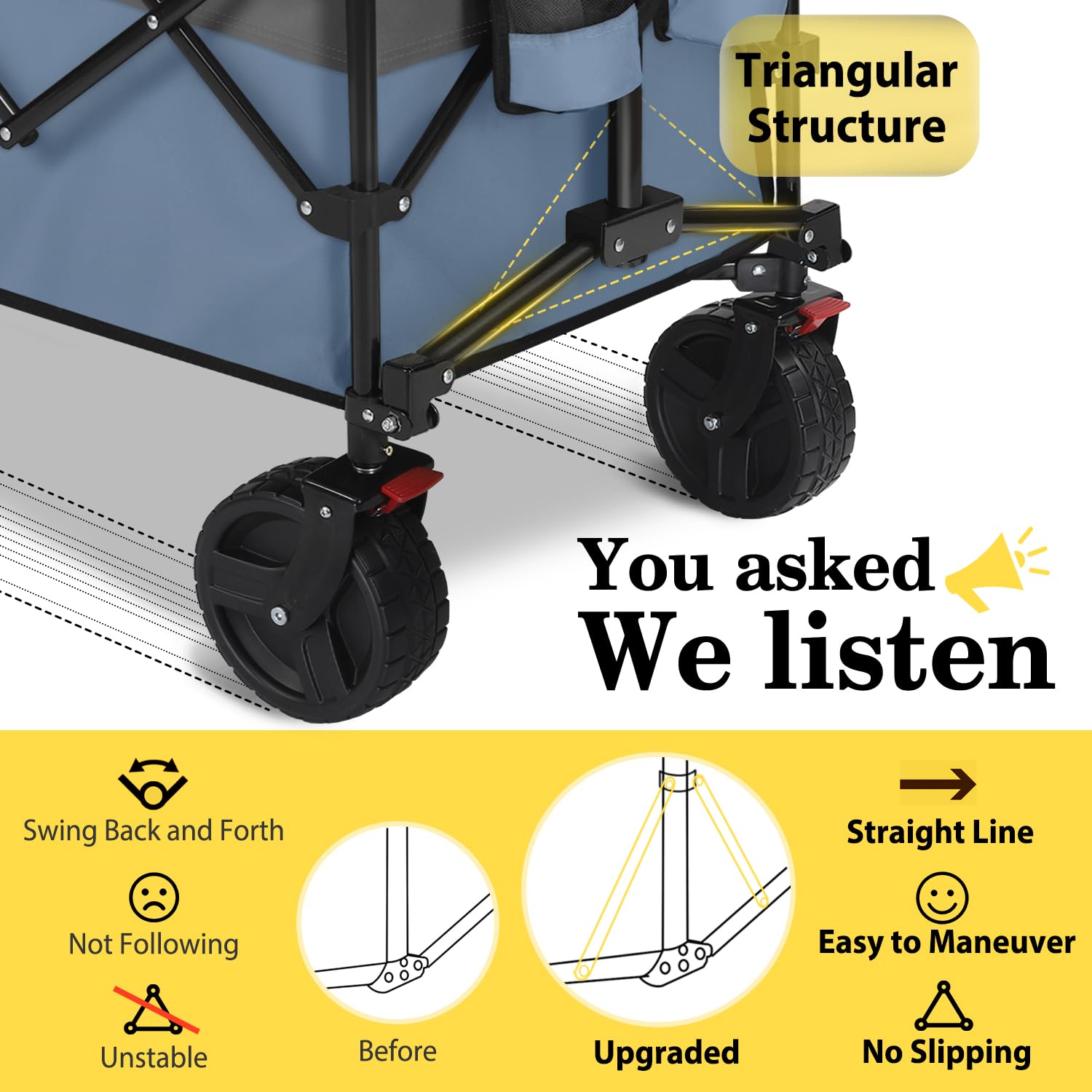 Sekey heavy-duty wagon with 660lbs capacity for easy transport of heavy items.