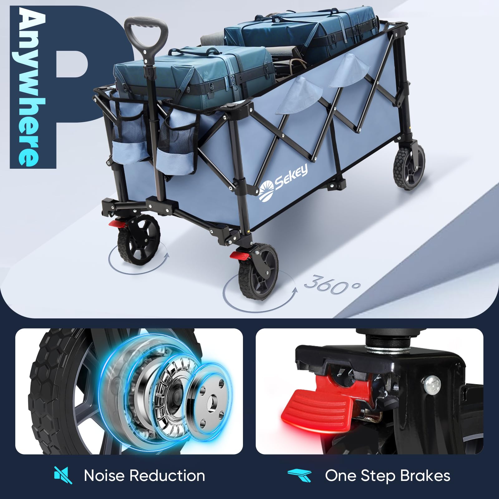 Sekey wagon setup in seconds with one hand