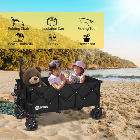 Sekey wagon beach-lawn use shows versatile everyday utility