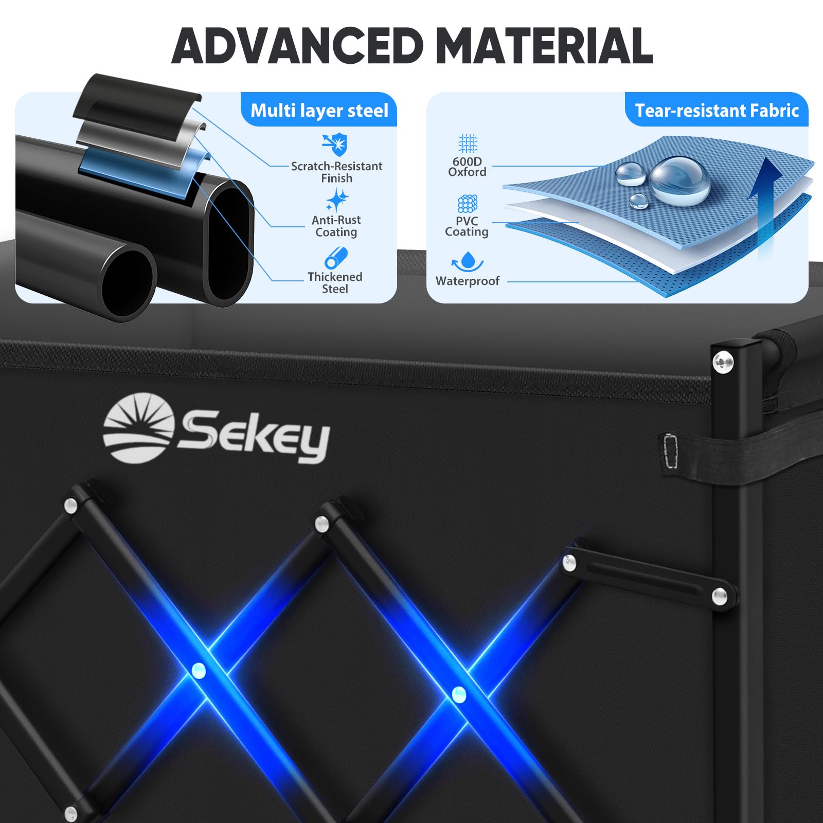 Sekey wagon cart 360-degree wheels enable versatile maneuverability.
