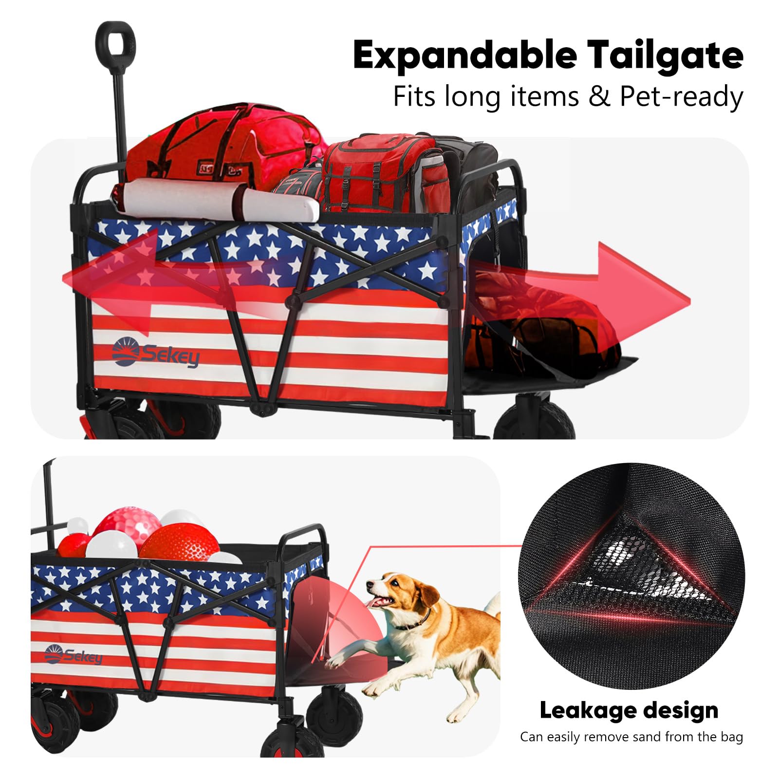 Sekey wagon cart anti drop handle ensures comfortable handling and safer lifts