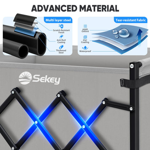 Sekey wagon cart ergonomic handle auto-rebound reduces hand strain