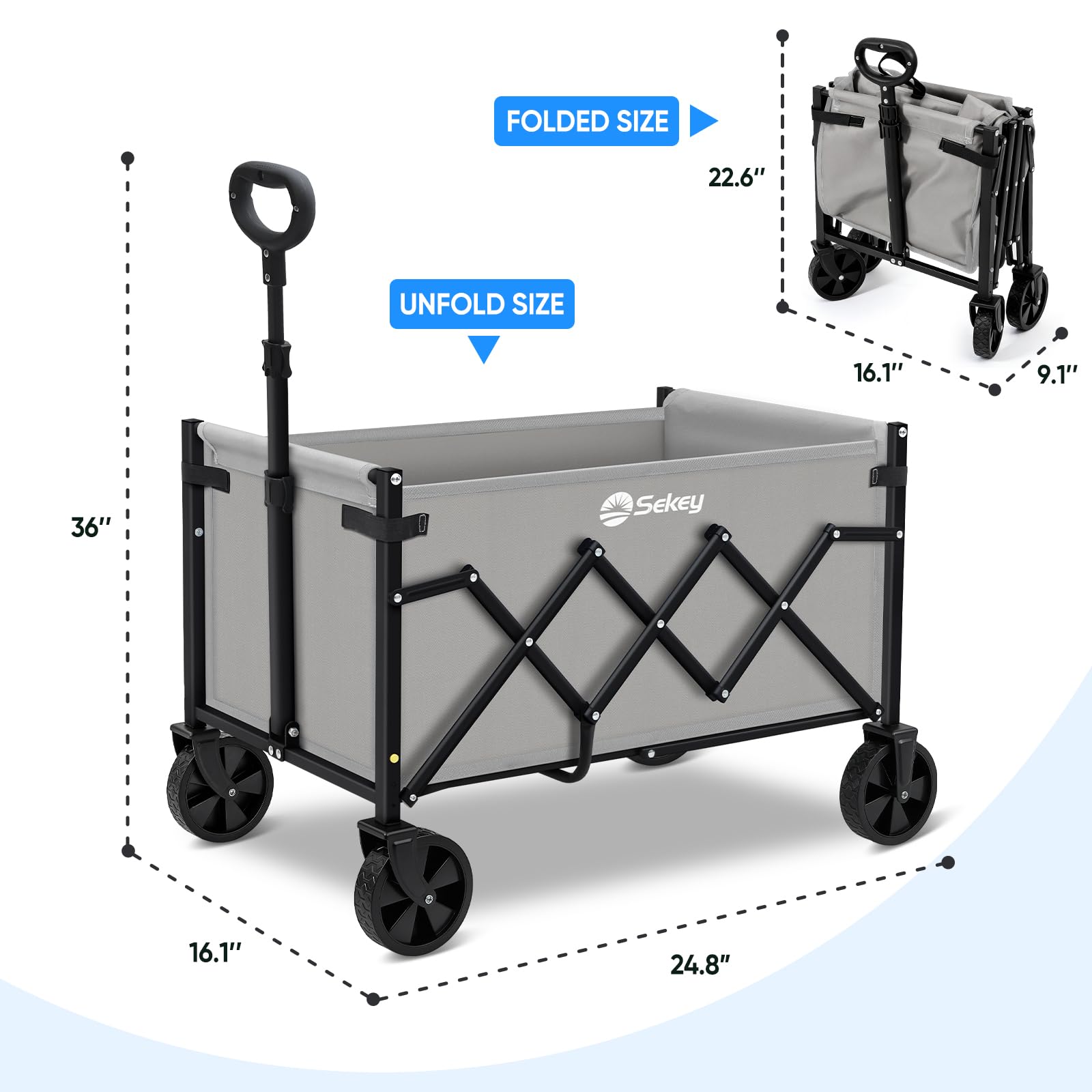 Sekey wagon cart lightweight at 10 lbs for easy transport
